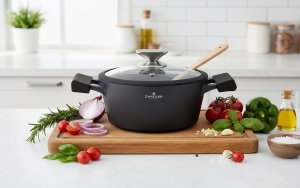 Garnek z pokrywką 28cm Black Stone 10