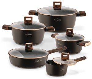 Komplet garnków 10 el. Starlet Brown 2