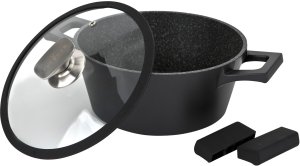 Garnek z pokrywką 24cm Black Stone 2