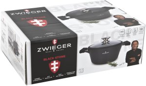 Garnek z pokrywką 24cm Black Stone 4