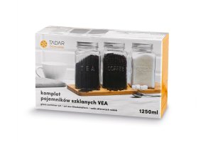 Zestaw 3 pojemników kuchennych 1250 ml Vea 7