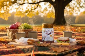 Ibili Termos obiadowy 0,5 L 721450H złoto - biały 2