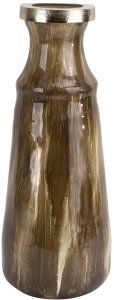 Wazon szklany 37 cm beżowo-brązowy IR0038 2