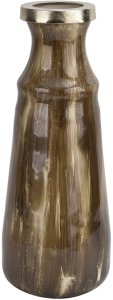 Wazon szklany 37 cm beżowo-brązowy IR0038 3