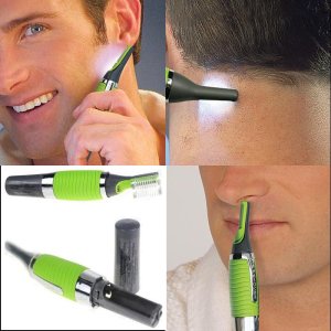 TG71361 TRYMER DO USZU NOSA BRWI BRODY WŁOSÓW GOLARKA MASZYNKA MOCNY NASADKI Z LED 10