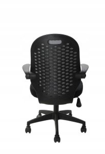 Fotel obrotowy młodzieżowy czarny tapicerowany regulowane podłokietniki 2