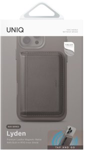 Uniq MAGNETYCZNY PORTFEL RFID UNIQ LYDEN DS STOJAK NA TELEFON SZARY 4