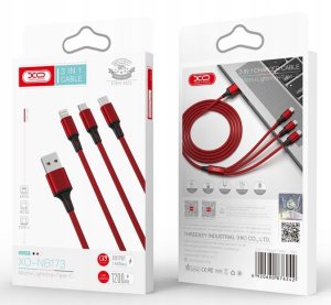 Kabel USB XO USB-C - microUSB 1.2 m Czerwony (5903954000438) 3