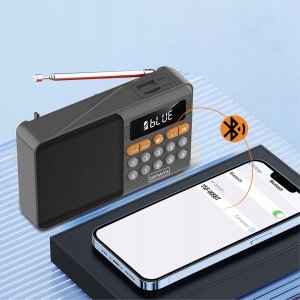 Mini Radio FM Bluetooth Przenośne na Baterie Kuchenne Głośnik Bezprzewodowy 2