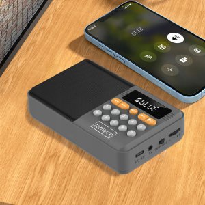 Mini Radio FM Bluetooth Przenośne na Baterie Kuchenne Głośnik Bezprzewodowy 3