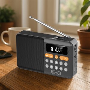 Mini Radio FM Bluetooth Przenośne na Baterie Kuchenne Głośnik Bezprzewodowy 5