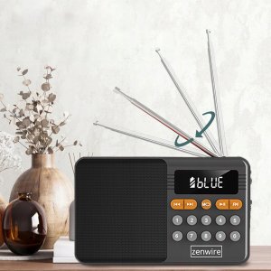 Mini Radio FM Bluetooth Przenośne na Baterie Kuchenne Głośnik Bezprzewodowy 7