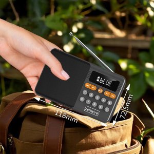 Mini Radio FM Bluetooth Przenośne na Baterie Kuchenne Głośnik Bezprzewodowy 8