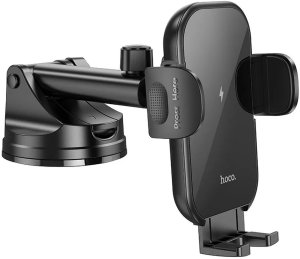 HOCO car holder with wireless charging windshield/center console 15W HW5 black HW5 black (6942007601450) 3