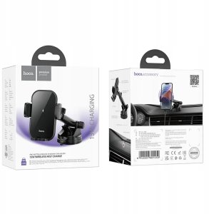 HOCO car holder with wireless charging windshield/center console 15W HW5 black HW5 black (6942007601450) 9