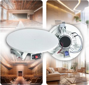 Głośnik sufitowy bezramkowy 5'' 100V AB114FL Audioport one size 5