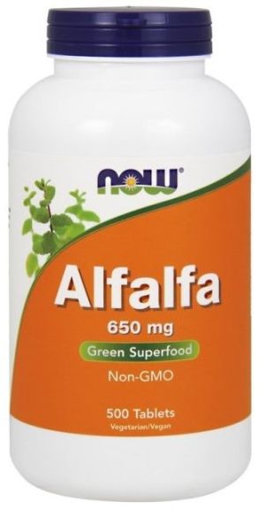 NOW Foods Alfalfa 650mg 500 tabletek 1