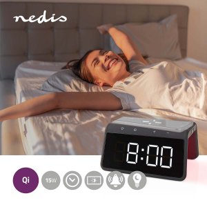 Radio Nedis Budzik Nedis WCACQ30BK 5–15 W 2x alarm podświetlenie Czarny 7