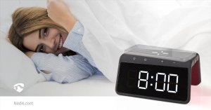 Radio Nedis Budzik Nedis WCACQ30BK 5–15 W 2x alarm podświetlenie Czarny 8