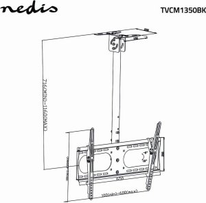 Nedis Nedis TVCM1350BK uchwyt do telewizorów 165,1 cm (65") Czarny 6