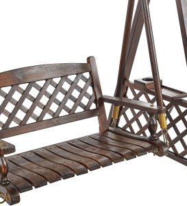 Huśtawka ogrodowa SENARICA Drewno Ciemnobrązowy 12