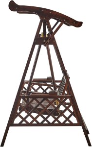 Huśtawka ogrodowa SENARICA Drewno Ciemnobrązowy 7