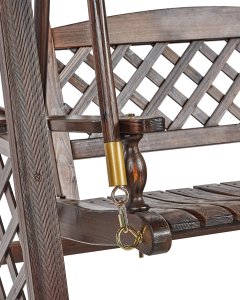 Huśtawka ogrodowa SENARICA Drewno Ciemnobrązowy 10