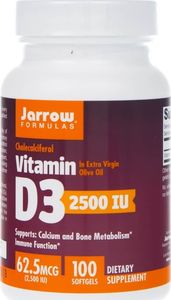Jarrow Jarrow Vitamin D3 2500IU 100 kaps. - JAR/037 1