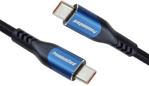 PremiumCord USB-C kabel ( USB 3.2 GEN 2x2, 5A, 100W, 20Gbit/s ) 0,5m, bavlněný oplet 2