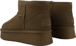 Buty damskie skórzane Solo Soprani Couture Hugh Platform oliwkowe SSW421P05 06 40 3