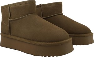 Buty damskie skórzane Solo Soprani Couture Hugh Platform oliwkowe SSW421P05 06 39 2