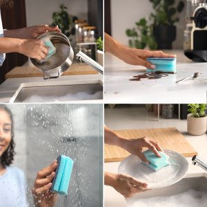 Zmywak profilowany z enzymami Vileda Pro Clean 3 szt. 15