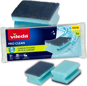 Zmywak profilowany z enzymami Vileda Pro Clean 3 szt. 2