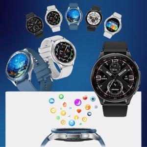 Smartwatch Rubicon Smartwatch męski RNCF45 / 2 paski 12