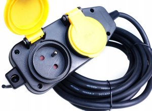 Przedłużacz budowlany 4 gniazda 10m 3x1,5 PB/0202-3-10M IP44 3x1,5 Rum-Lux CZARNY 2