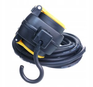 Przedłużacz budowlany 4 gniazda 10m 3x1,5 PB/0202-3-10M IP44 3x1,5 Rum-Lux CZARNY 3