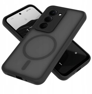SUPERO Etui matowe Supero Magmat MagSafe do Xiaomi Redmi 15 5G/4G, czarne + szkło 2