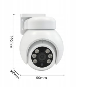 KAMERA OBROTOWA IP POE ZEWNĘTRZNA 8MPX ONVIF ZESTAW KAMER DO MONITORINGU 3
