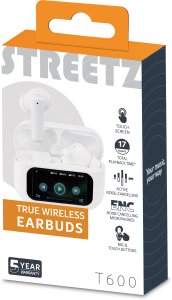 Słuchawki Streetz T600 TWS słuchawki STREETZ z LCD ANC i ENC białe / T600-WHT / 6612113 3