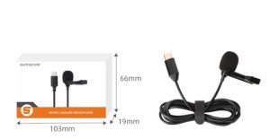 MIKROFON KRAWATOWY Z KLIPSEM USB C DO INSTA360 X3 / ONE X2 / 1-INCH 360 EDITION 13