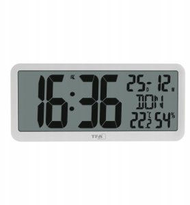 TFA 60.4525.02 biały Cyfrowy zegar radiowy z klimatem pomieszczenia 2