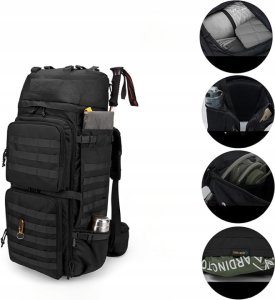 Mardingtop Plecak taktyczny 75 l z osłoną przeciwdeszczową system Molle 3