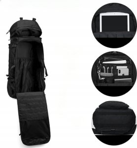 Mardingtop Plecak taktyczny 75 l z osłoną przeciwdeszczową system Molle 4