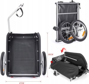 CXWXC CXWXC Przyczepa rowerowa z amortyzatorem 120l nośność 40kg nowa 4