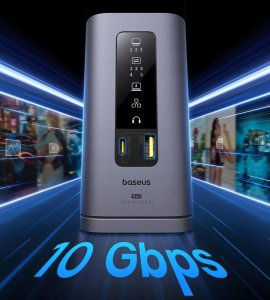 Stacja/replikator Baseus Spacemate Displaylink 11w1 USB-C 3