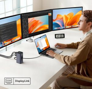 Stacja/replikator Baseus Spacemate Displaylink 11w1 USB-C 5