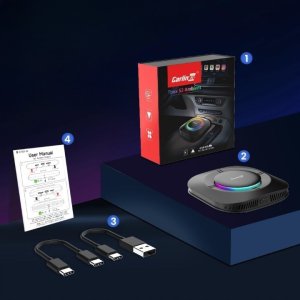 Transmiter FM Carlinkit Adapter samochodowy Android 13.0 AIBox 4GB+64GB 5