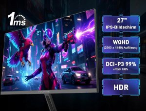 Minifire MFG27F4Q Pro Monitor komputerowy 27'' 2K QHD 2560x1440 3