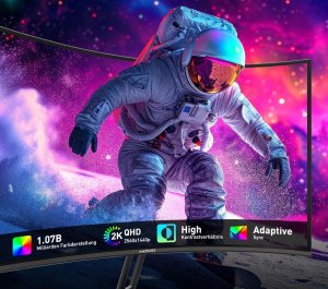 Amzfast Zakrzywiony monitor gamingowy 27" 240 Hz QHD 2560 x 1440 3