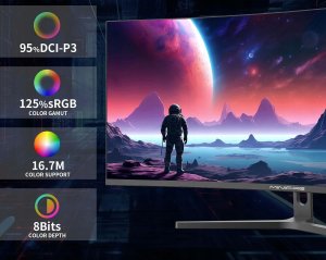 Minifire UWQHD zakrzywiony monitor gamingowy 34" 165 Hz 3440x1440 3
